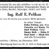 Pelikan Rolf 1935-1970 Todesanzeige